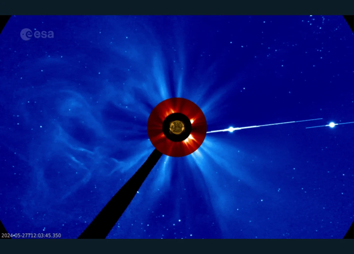 ESA's Mars orbiters watch solar superstorm hit the Red Planet